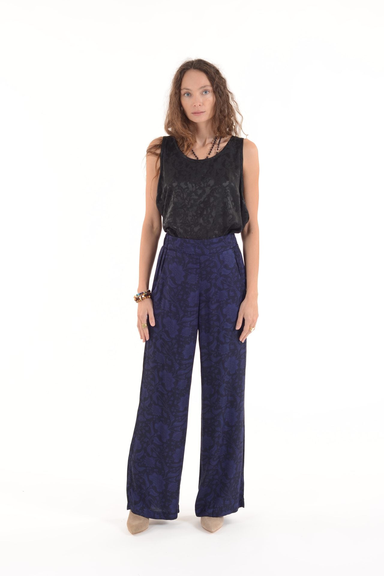 London Pants- Deep Blue - Lara Rosnovsky